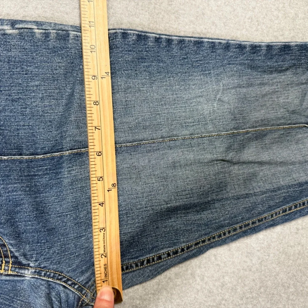 Xhilaration Vintage Y2K Flare Jeans Blue Seam Front Cotton Denim Size 5